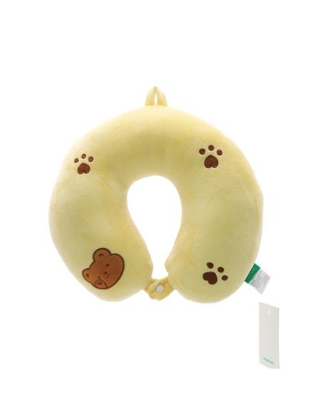 Oreiller de Voyage Cervical Ours Jaune