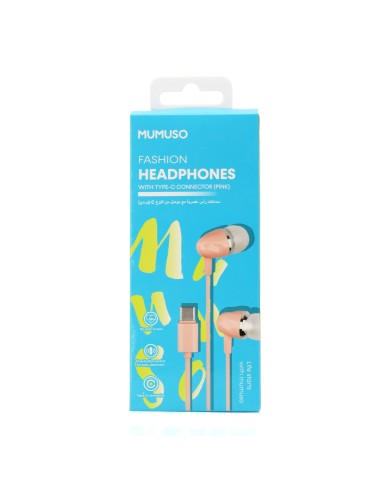 Écouteurs Fashion avec Connecteur Type-C – Rose