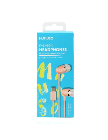 Écouteurs Fashion avec Connecteur Type-C – Rose