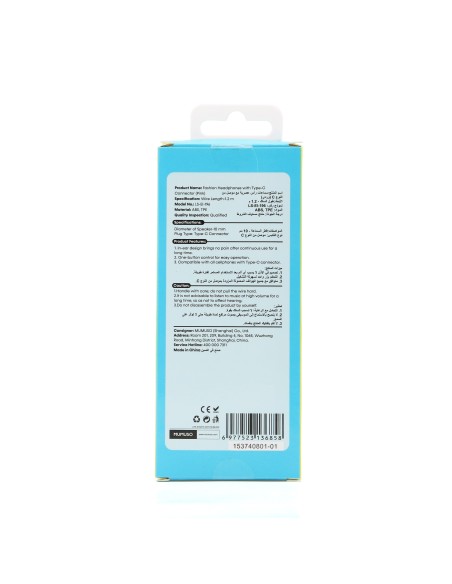 Écouteurs Fashion avec Connecteur Type-C – Rose