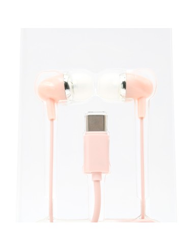 Écouteurs Fashion avec Connecteur Type-C – Rose