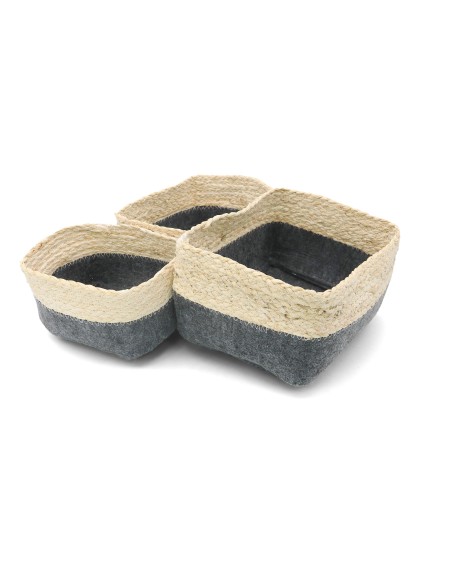 Ensemble de 3 Paniers de Rangement Tissés