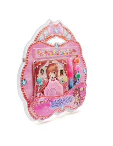 Cartes à Colorier DIY avec Stickers Gemmes – Rose