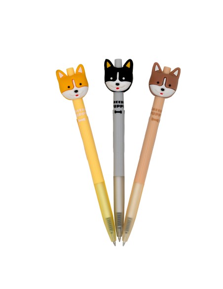 Stylo à Bille Rétractable Corgi Noir