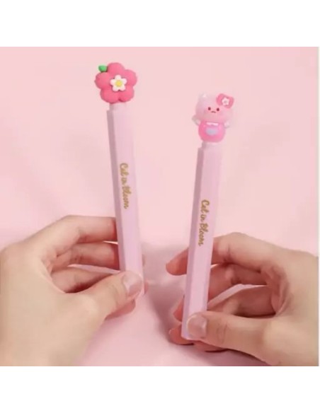 Stylo Gel Noir Forme Rouge à Lèvres