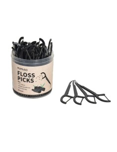 Bâtonnets Dentaires en Bambou et Charbon de Bois (50 Pièces)