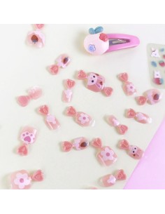 Stickers-Ongles en Forme de Lapin pour Enfants (Fraise)