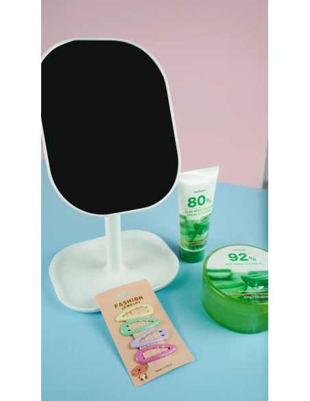 Miroir de Bureau-Rectangle/Étagère de Fixation