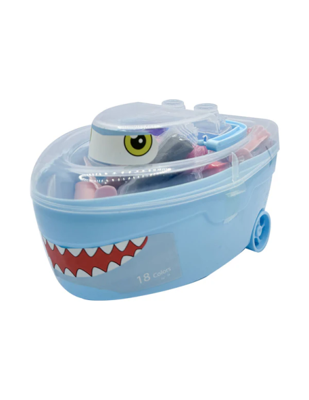 Set de Pâte à Modeler Colorée (Bateau - Requin/18 Couleurs)