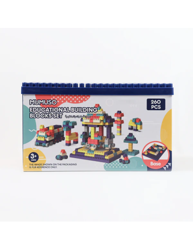 Ensemble de blocs de construction éducatifs-260 pièces