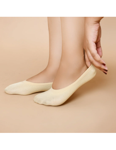 Chaussettes Invisibles pour Femmes - 3 paires/ Couleur de Peau