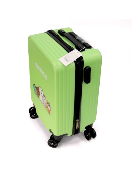 Valise Trolley Verte MUMUSO Family 18 Pouces