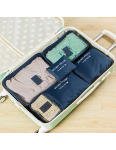 Ensemble de 6 Sacs de Rangement - Bleu Marine