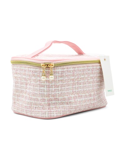 Trousse de Cosmétiques (Tissage Jacquard/Rose)