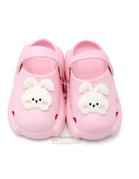 Sabots Enfant  Rose Motif Lapin Pointure 19-20