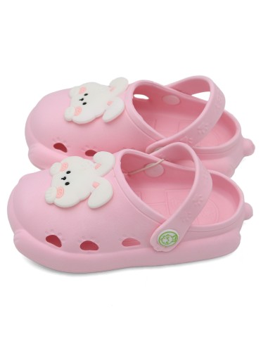 Sabots Enfant  Rose Motif Lapin Pointure 19-20