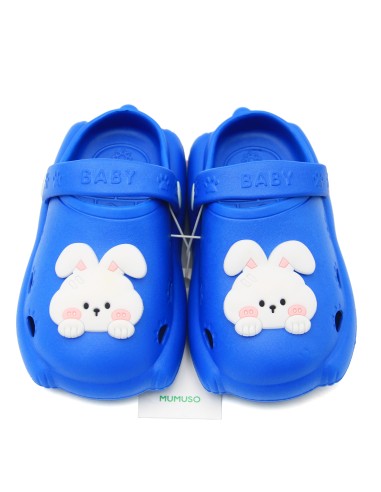Sabots Enfant Bleu Motif Lapin Pointure 21-22