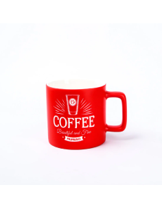 Tasse à Café Gravée (Rouge/380 Ml)