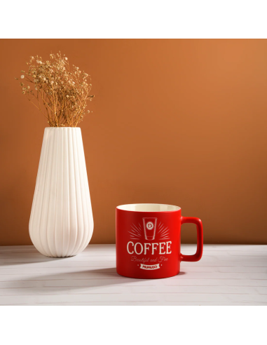 Tasse à Café Gravée (Rouge/380 Ml)