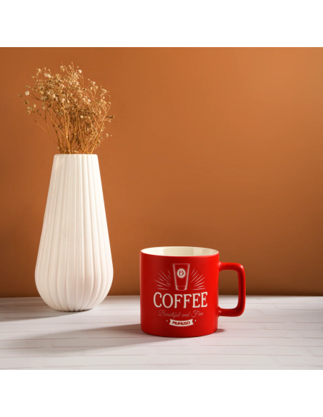 Tasse à Café Gravée (Rouge/380 Ml)