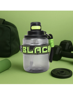 Bouteille D'Eau Portable avec Paille (930 Ml/Noir)