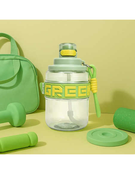 Bouteille D'Eau Portable avec Paille (930 Ml/Vert)