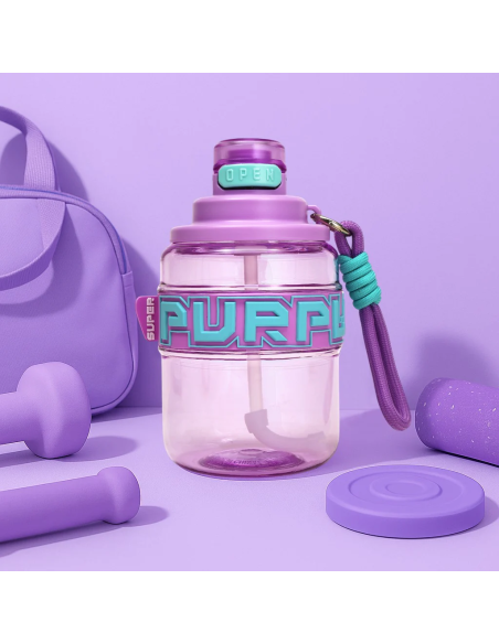 Bouteille D'Eau Portable avec Paille (930 Ml/Violet)