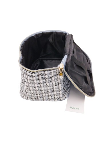 Trousse de Cosmétiques (Tissage Jacquard/Bleu)