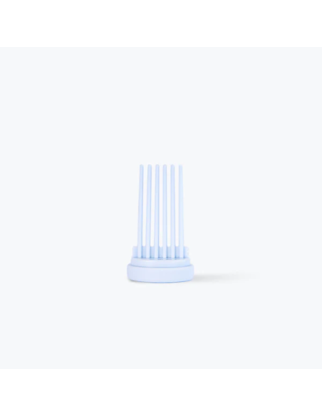 Brosse Démêlante Évidée avec Grattoir de Nettoyage (Bleue)