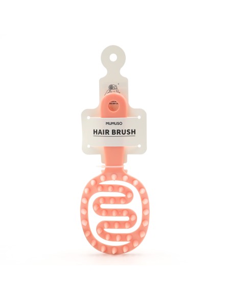Brosse Massante pour Cuir Chevelu avec Long Manche (Rose)