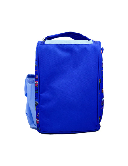 Sac à Lunch Bandoulière Véhicules Cartoon Bleu