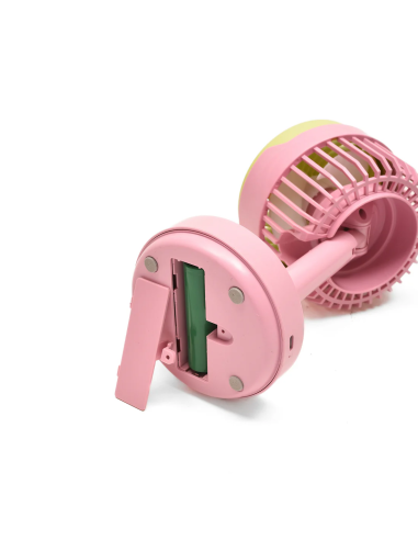 Ventilateur de Bureau Silencieux Rose et Jaune