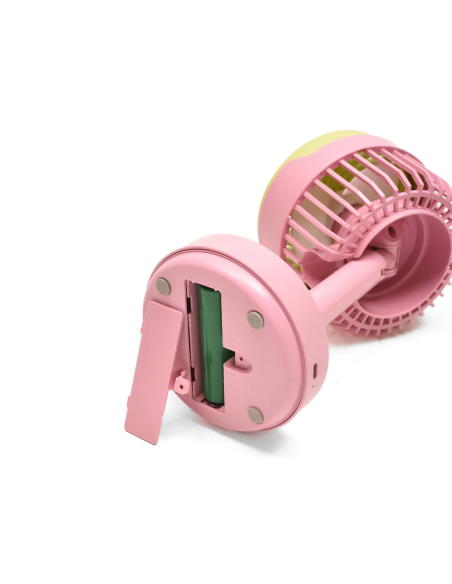 Ventilateur de Bureau Silencieux Rose et Jaune