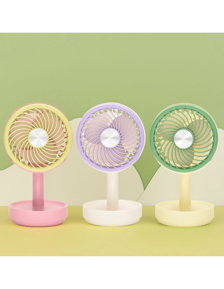 Ventilateur de Bureau Silencieux Vert et Jaune