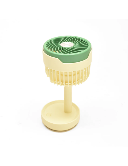 Ventilateur de Bureau Silencieux Vert et Jaune