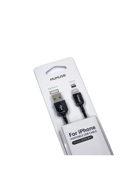 Câble USB Portable pour Iphone Noir (1 mètre)