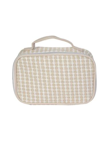 Trousse de Cosmétiques (Tissage Jacquard Abricot)