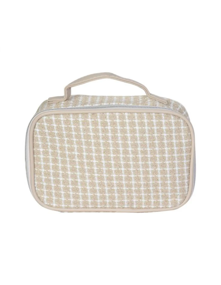 Trousse de Cosmétiques (Tissage Jacquard Abricot)