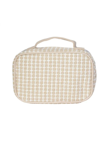Trousse de Cosmétiques (Tissage Jacquard Abricot)