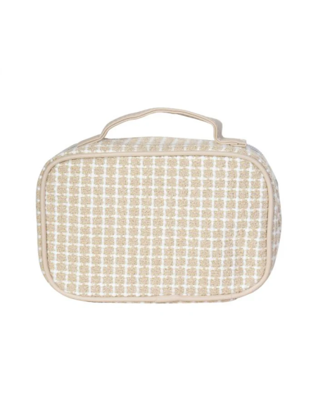Trousse de Cosmétiques (Tissage Jacquard Abricot)