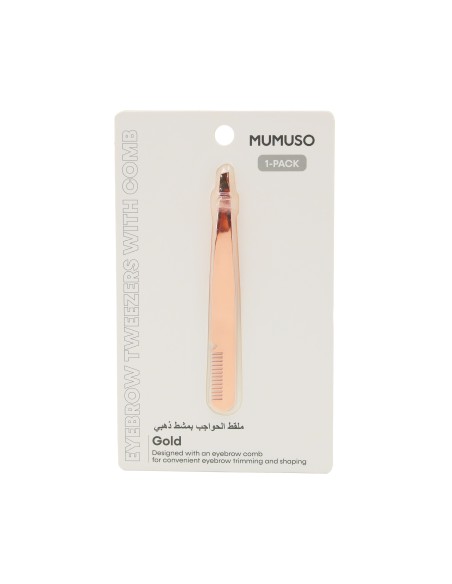 Pinces à Sourcils avec Peigne - Couleur Or