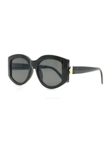 Lunettes de Soleil Ovales Premium Noires