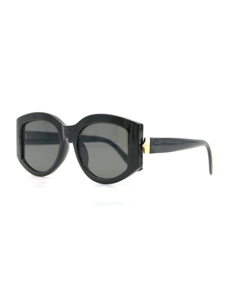 Lunettes de Soleil Ovales Premium Noires