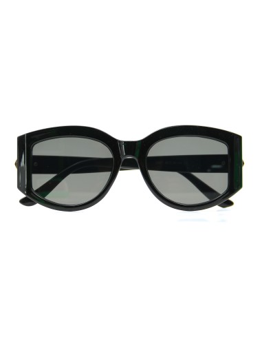 Lunettes de Soleil Ovales Premium Noires