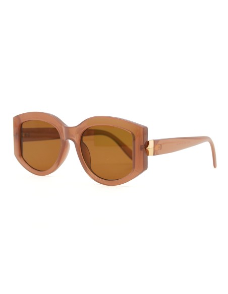 Lunettes de Soleil Ovales Premium Fauves