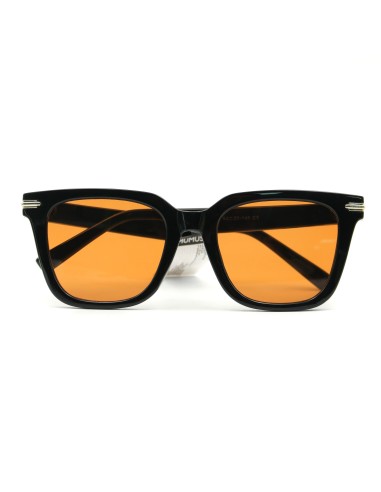 Lunettes de Soleil Carrées Simples Monture Noire & Verres Fauvess