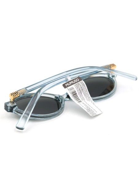 Lunettes de Soleil G15 Fashion Ovales avec Monture Grise Transparente