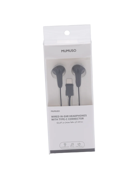 Écouteurs Intra-Auriculaires Filaires avec Connecteur Type-C - Noir