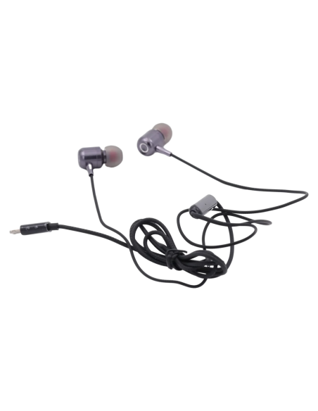Écouteurs Intra-Auriculaires Filaires avec Connecteur Lightning (Noir)