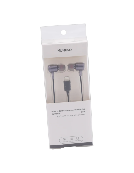 Écouteurs Intra-Auriculaires Filaires avec Connecteur Lightning (Noir)